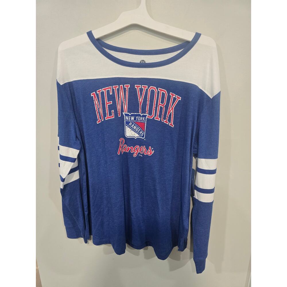 NHL NY Rangers Long-Sleeve Crew Neck T-Shirt - Women's XL - NWT